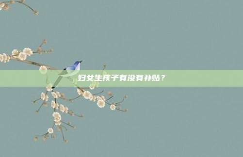 妇女生孩子有没有补贴?