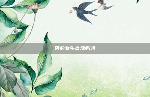 男的有生育津贴吗