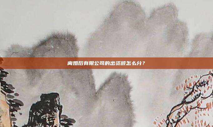 离婚后有限公司的出资额怎么分？