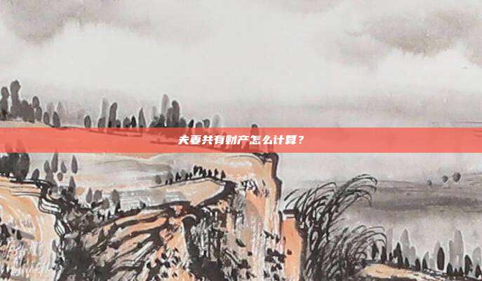 夫妻共有财产怎么计算？