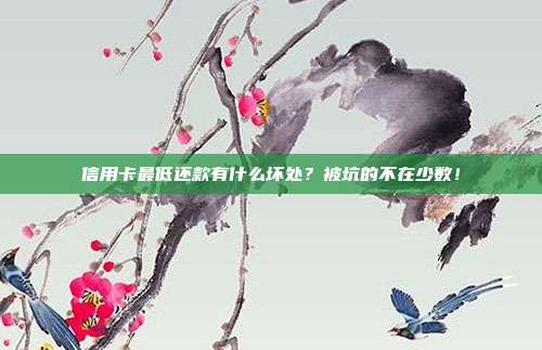 信用卡最低还款有什么坏处？被坑的不在少数！
