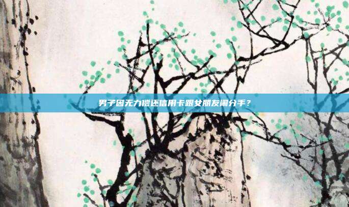 男子因无力偿还信用卡跟女朋友闹分手?