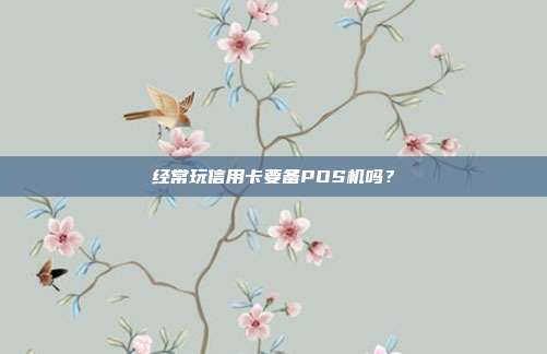 经常玩信用卡要备POS机吗?