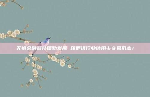 无惧金融科技蓬勃发展 印尼银行业信用卡交易仍高!