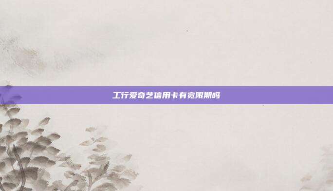 工行爱奇艺信用卡有宽限期吗