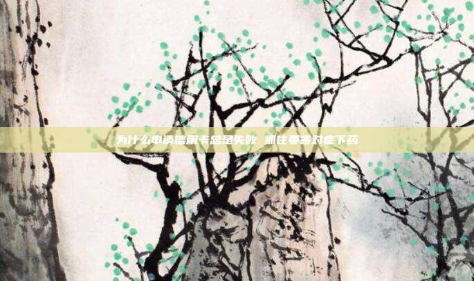 为什么申请信用卡总是失败 抓住要害对症下药