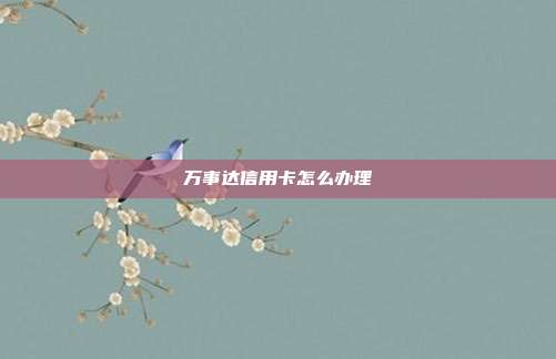 万事达信用卡怎么办理