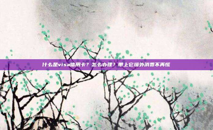 什么是visa信用卡？怎么办理？带上它境外消费不再慌