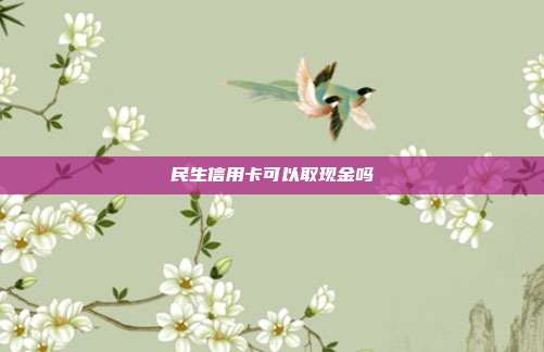 民生信用卡可以取现金吗