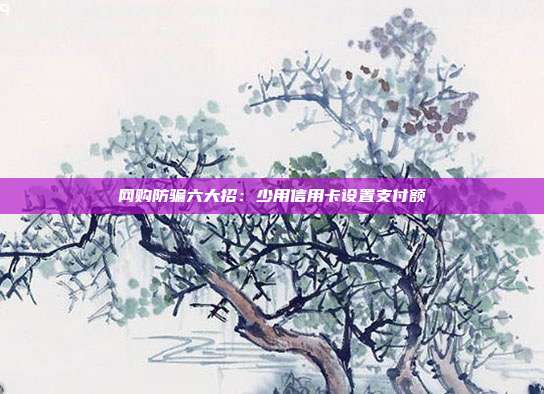 网购防骗六大招：少用信用卡设置支付额