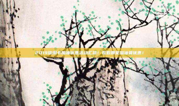 2019信用卡加油优惠活动汇总！看看哪家加油最优惠！