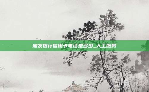 浦发银行信用卡电话是多少_人工服务