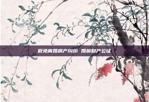 避免离婚房产纠纷 婚前财产公证
